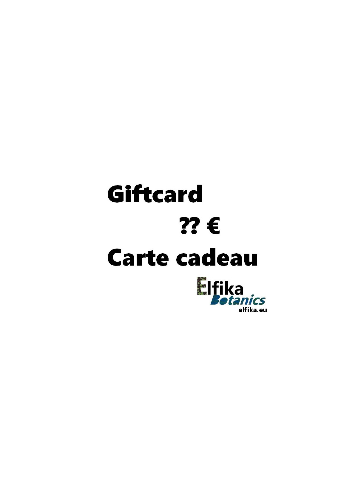 Carte cadeau + frais d'expédition